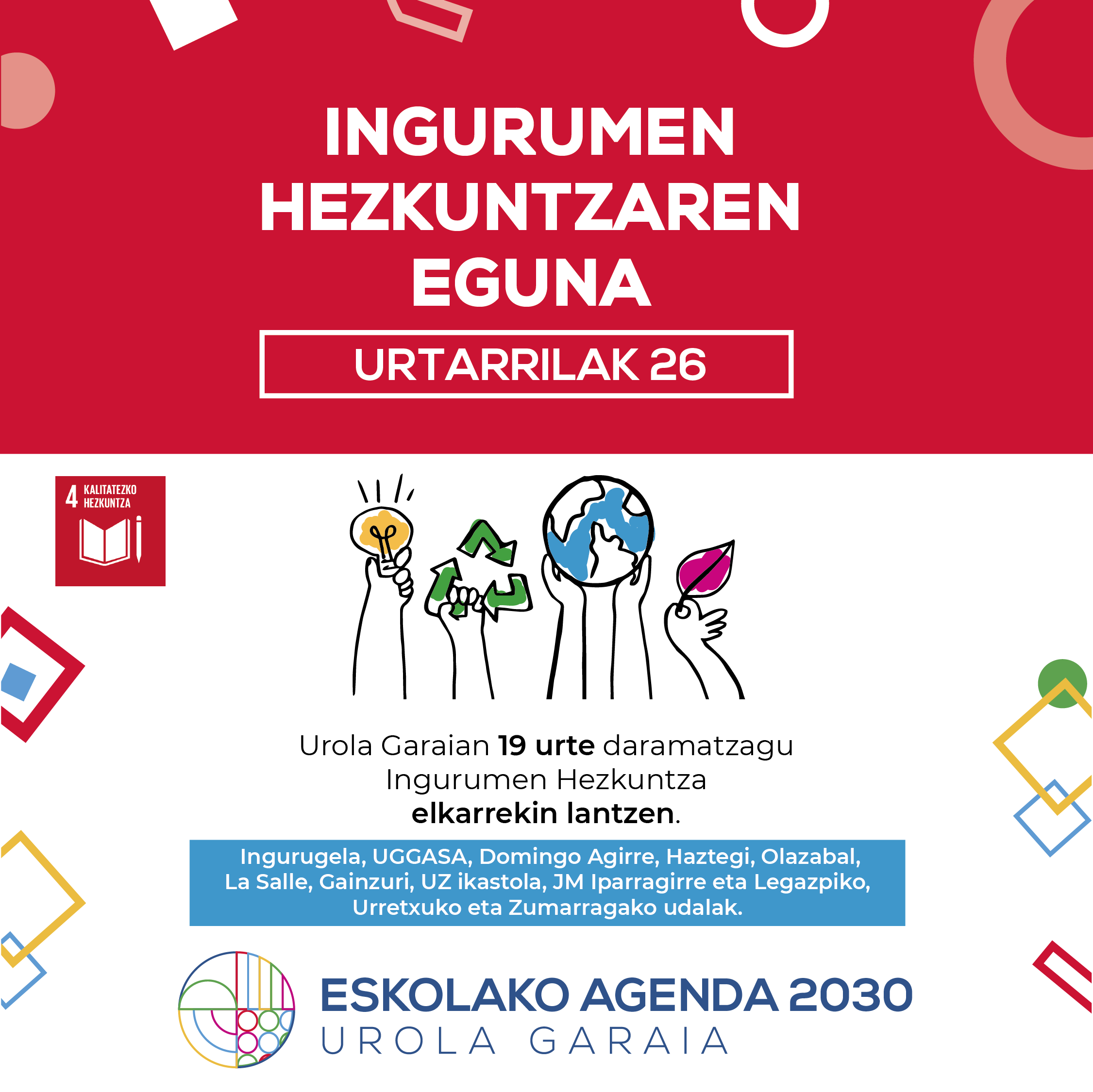 Eskolako Agenda 2030 Ingurumen hezkuntza 2023